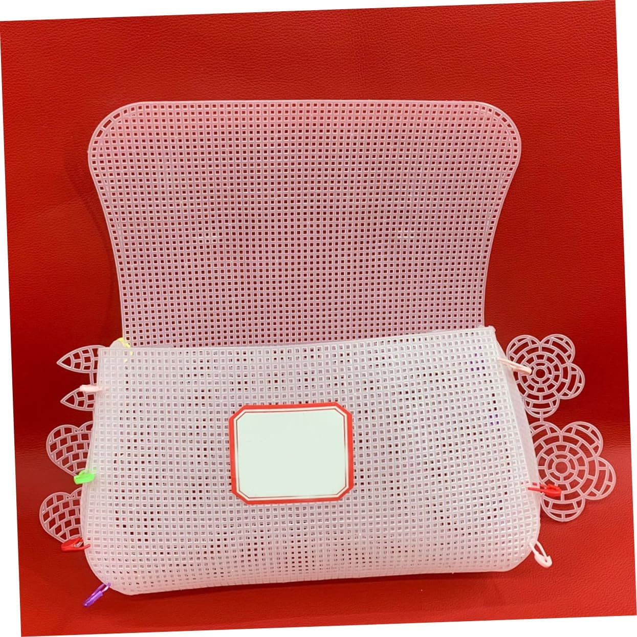 ERINGOGO DIY Rug Canvas Carpet Making Translucent Mesh Bag Making Plastic Mesh Sheet for Yarn Crafting