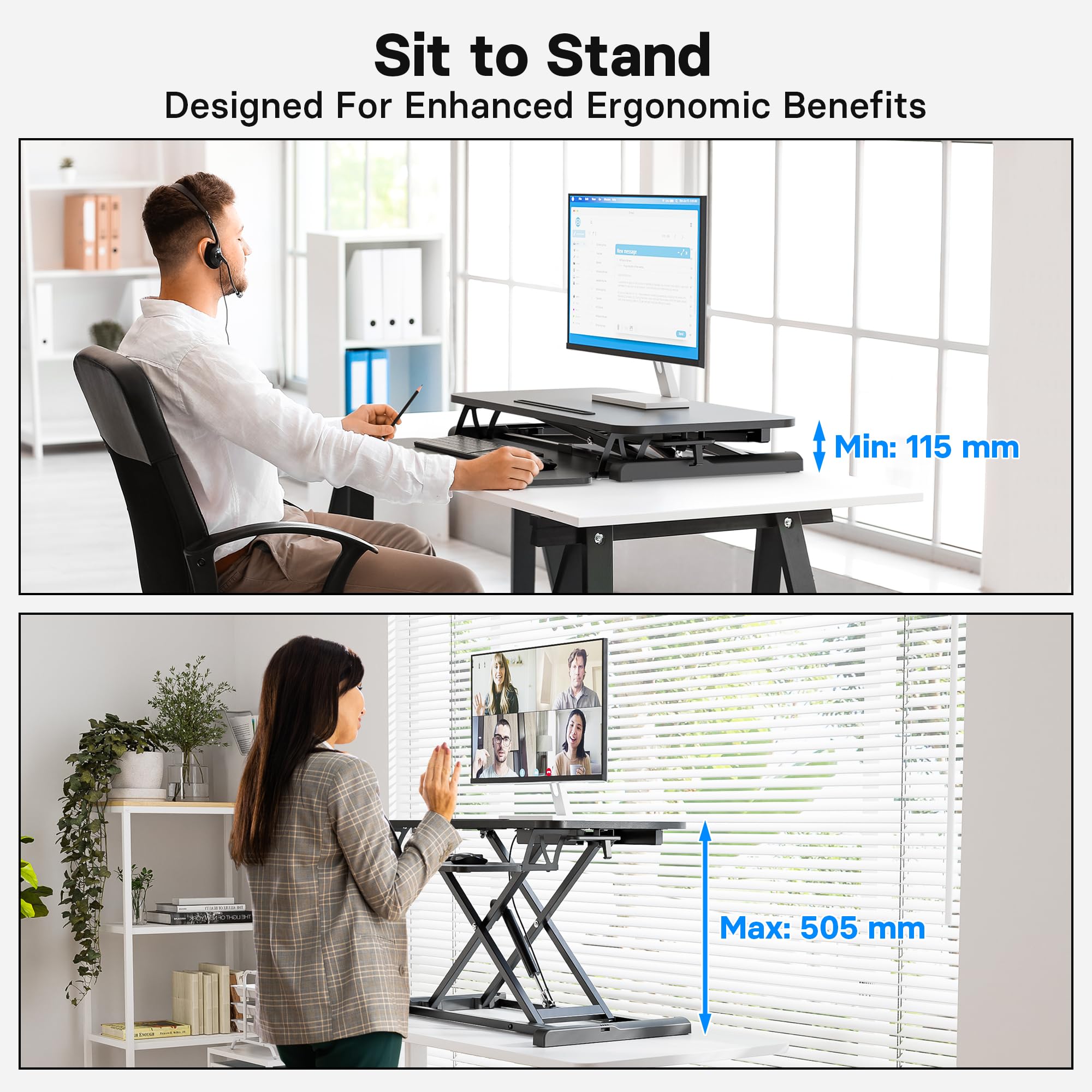 BONTEC Table Ordinateur Portable Mobile et Compact, Station de Travail, Chariot de Présentation