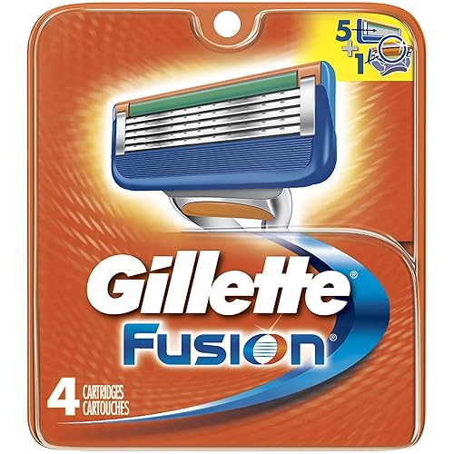 Gillette Fusion para hombre Manual Razor recambios, 4unidades