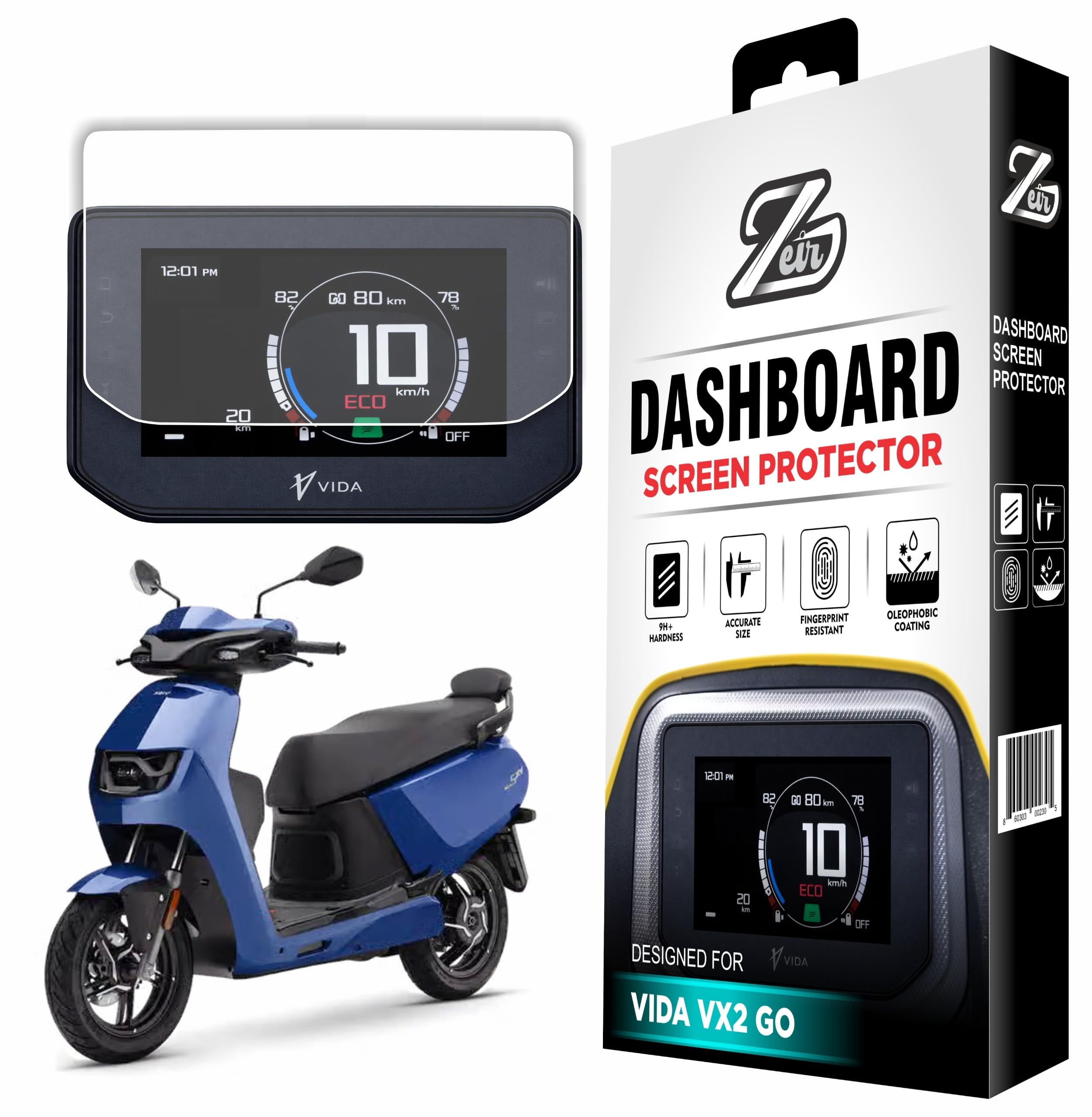 ZEIR Screen Protector Compatible with HERO VIDA VX2 GO 2026 Electric Bike Digital Instrument Console Screen Guard | VidaVx2 LCD Display Guard | 9H Hardness, Anti-Scratch & Water Resistant | HD Clarity Scooter Meter Touchscreen Accessory 2025+ [Not Tempered Glass]-image-33