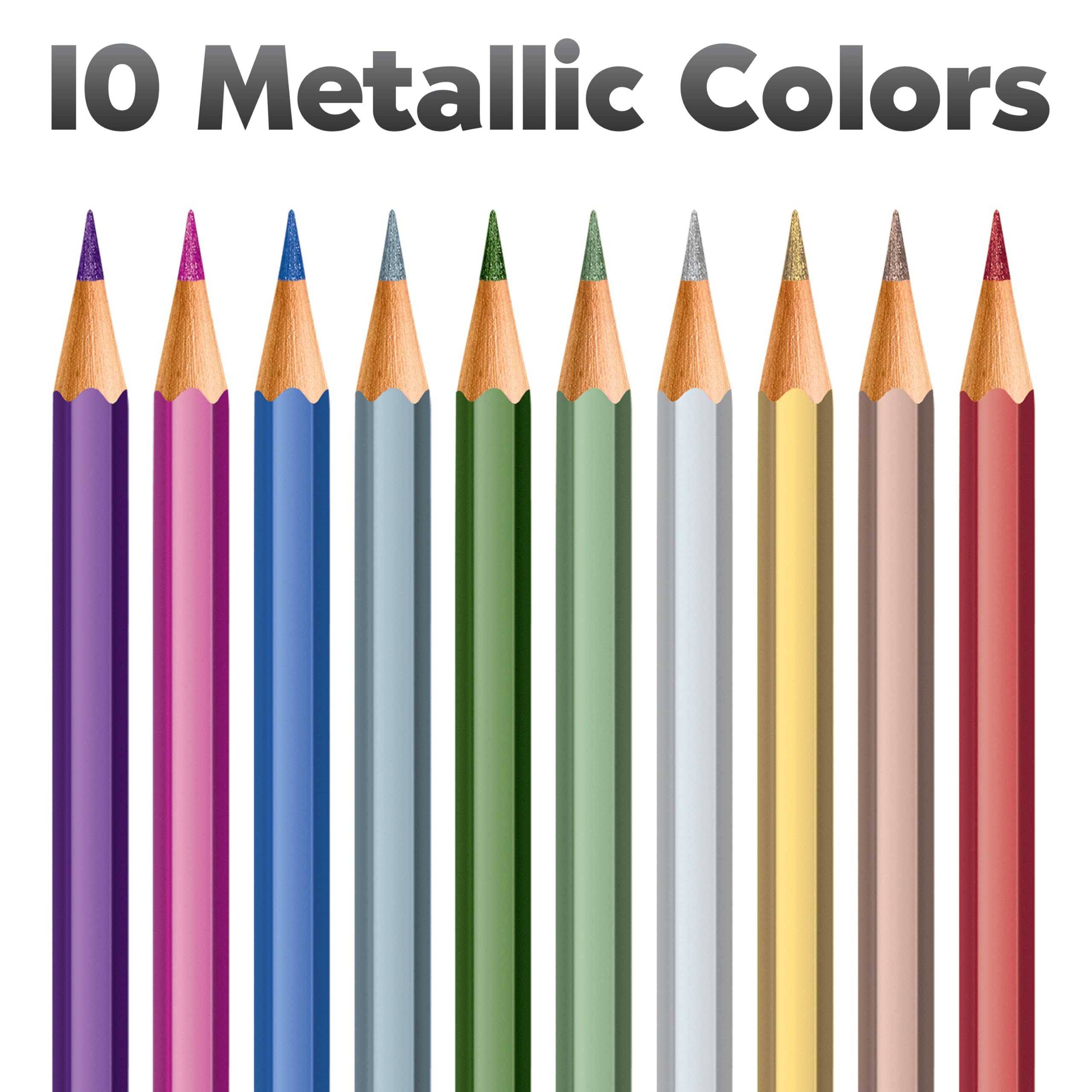 Faber-Castell Metallic EcoPencils Schulpackung – 200 Groß-Buntstifte für Kinder, Klassenzimmer-Kunstbedarf, bruchfeste, metallische Buntstifte für die Schule