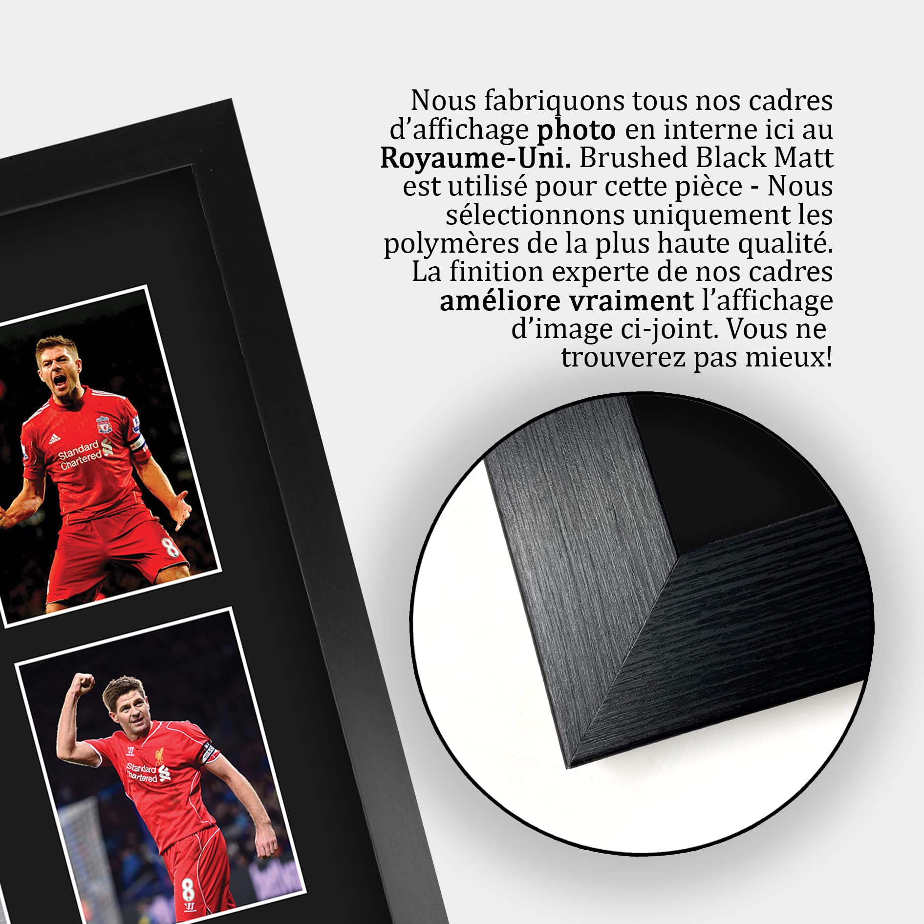 HWC Trading FR A3 Steven Gerrard Liverpool Cadeaux imprimés photo autographe signée pour les fans de football et les supporters - A3 Encadré