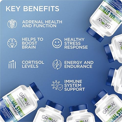 Miniatura 2 de Fórmula avanzada de estrés suprarrenal, suplemento de apoyo para la fatiga, administrador de cortisol con Ashwagandha - 90 cápsulas