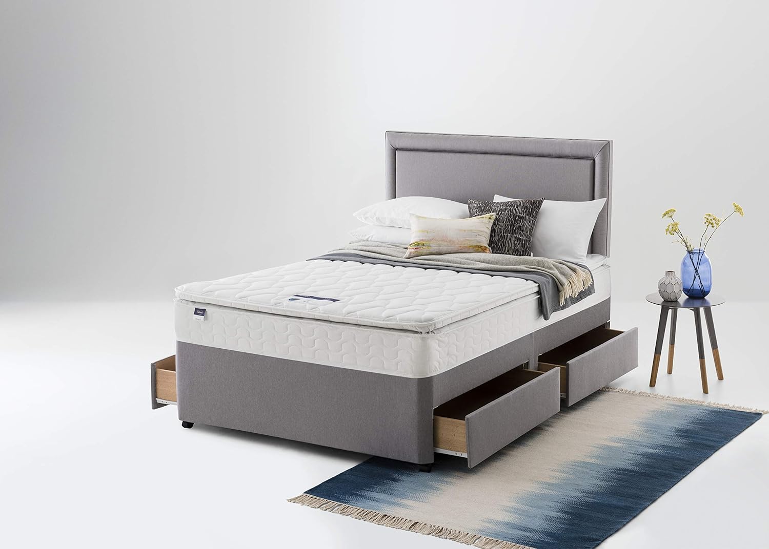 Silentnight Pillowtop Mattress | Zoned Spring System | Eco Comfort Cushioning | Quilted Cover | Medium Firm | Single image 2