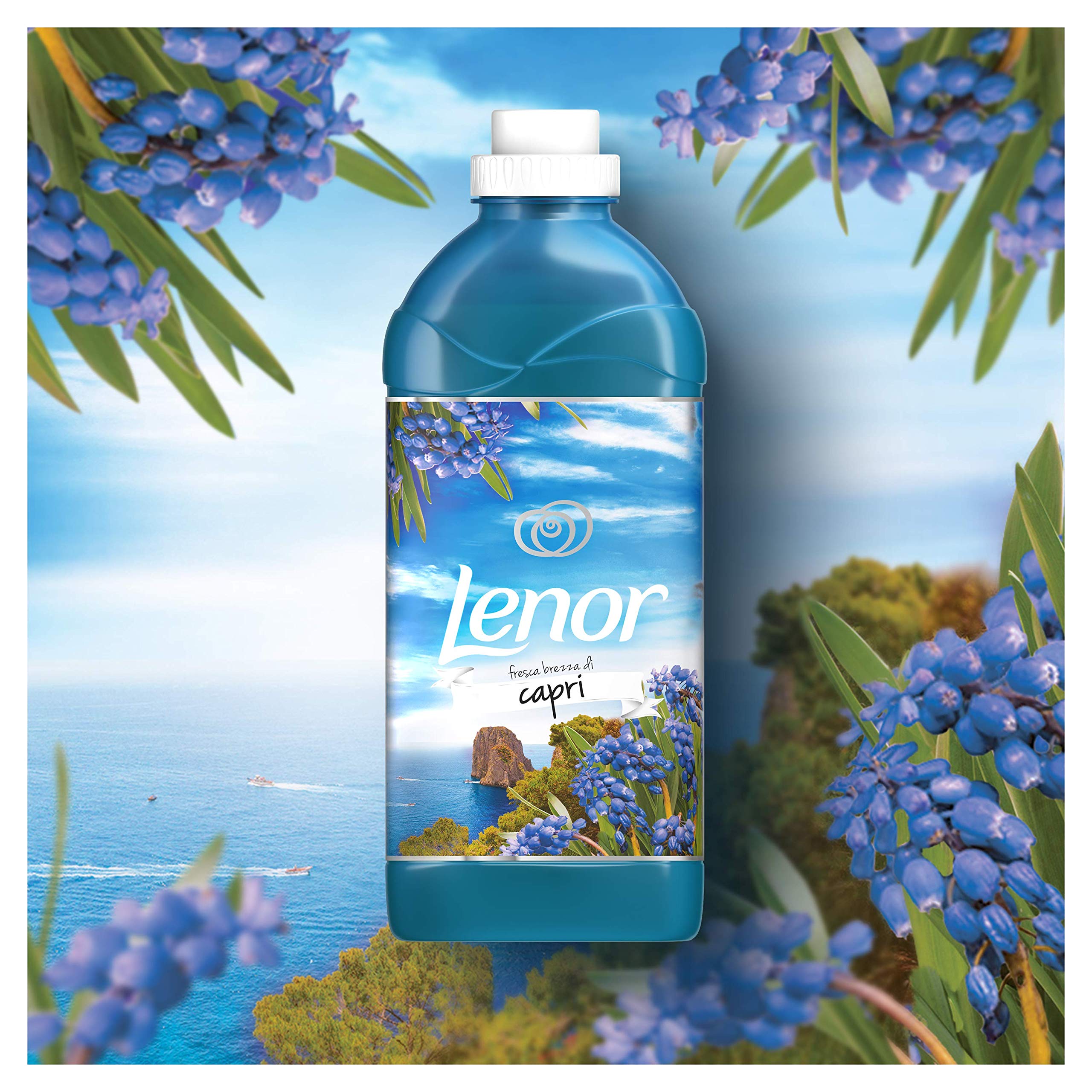 Lenor Ammorbidente Lavatrice Concentrato, 296 Lavaggi (8 x 37), Atmosfere D'Italia Capri, Profuma Ogni Notte fino a una Settimana
