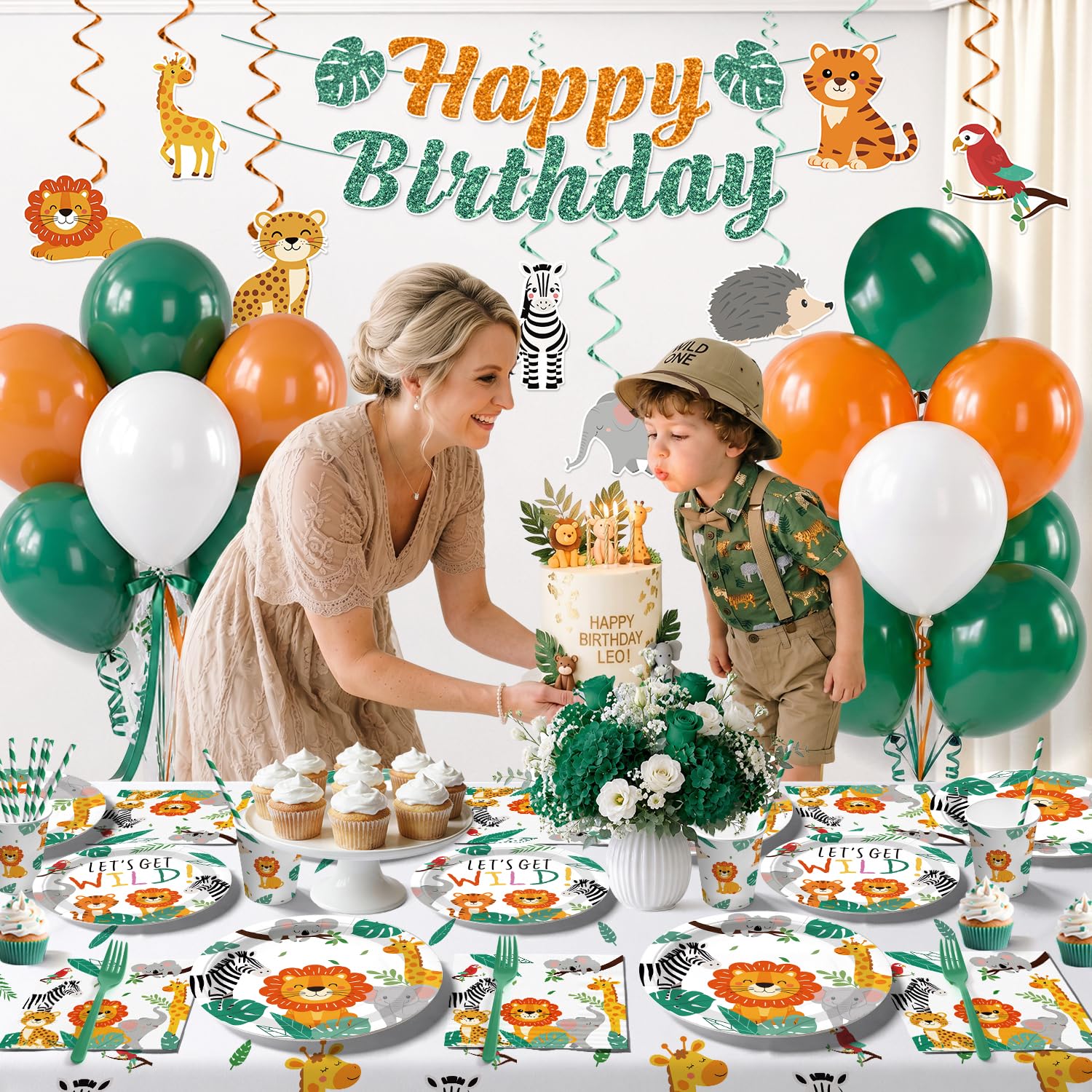 Xynic decorazioni di compleanno safari