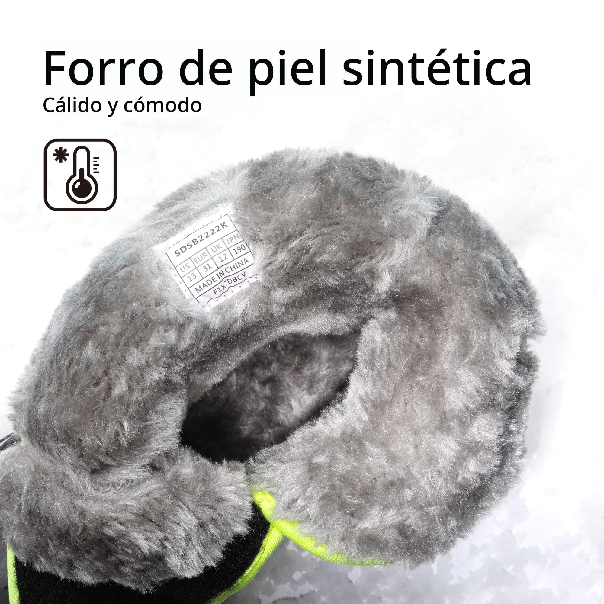 DREAM PAIRS Botas de Nieve de Invierno para Niños y Niñas Zapatos Impermeables de Media Caña con Suela Antideslizante