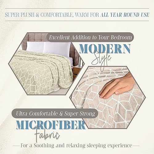 Vista 136 de Elegant Comfort Manta de lujo aterciopelada, ligera para todas las estaciones, ultra afelpada, suave, acogedora y mullida para sofá, cama, viajes