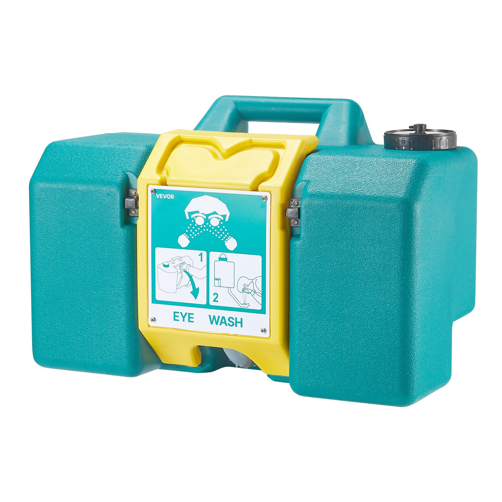 VEVOR Stazione di Lavaggio Oculare di Emergenza 535 x 245 x 355 mm Portatile con 2 Spruzzi