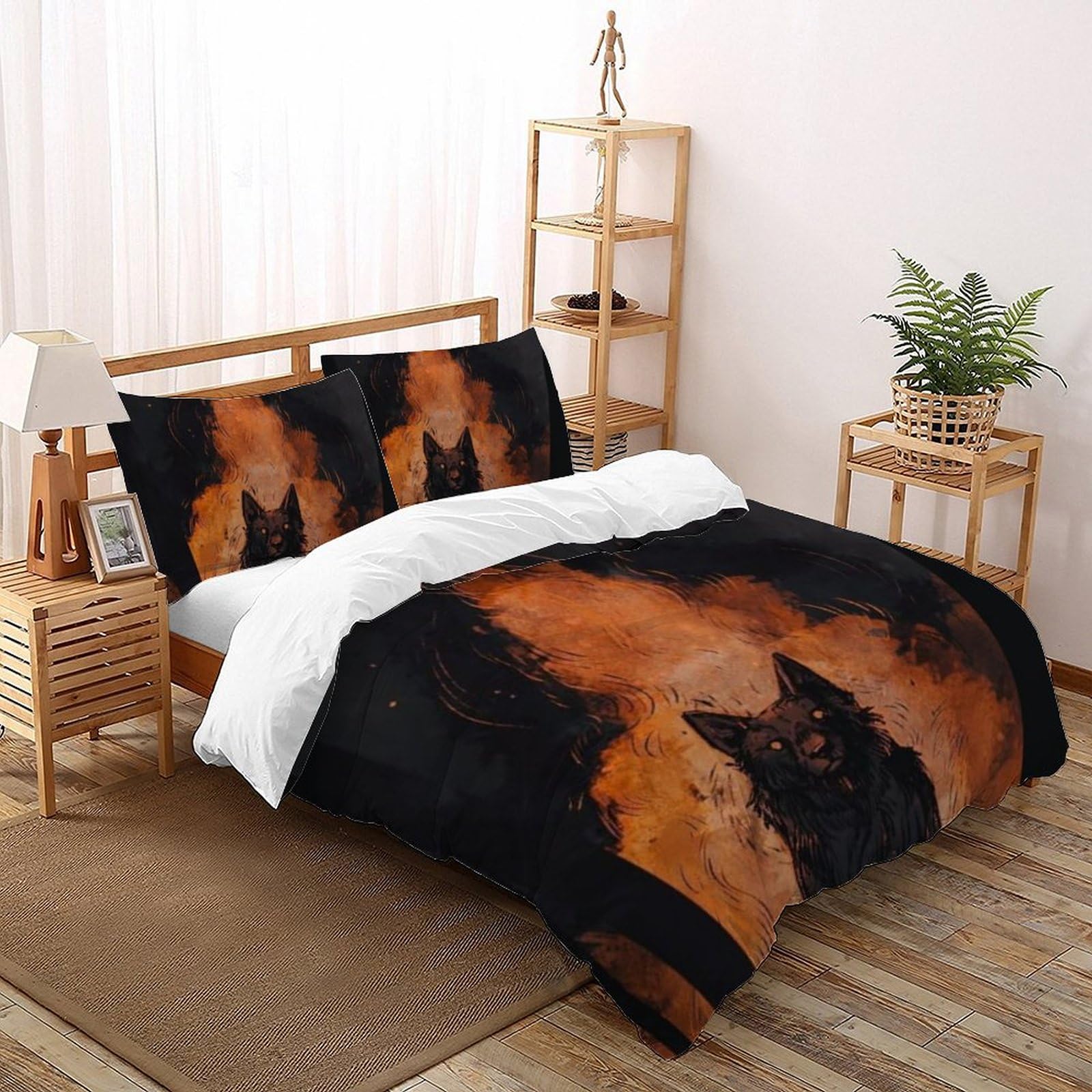 Housse de couette 200x200cm renard pour chambre de fille et ado