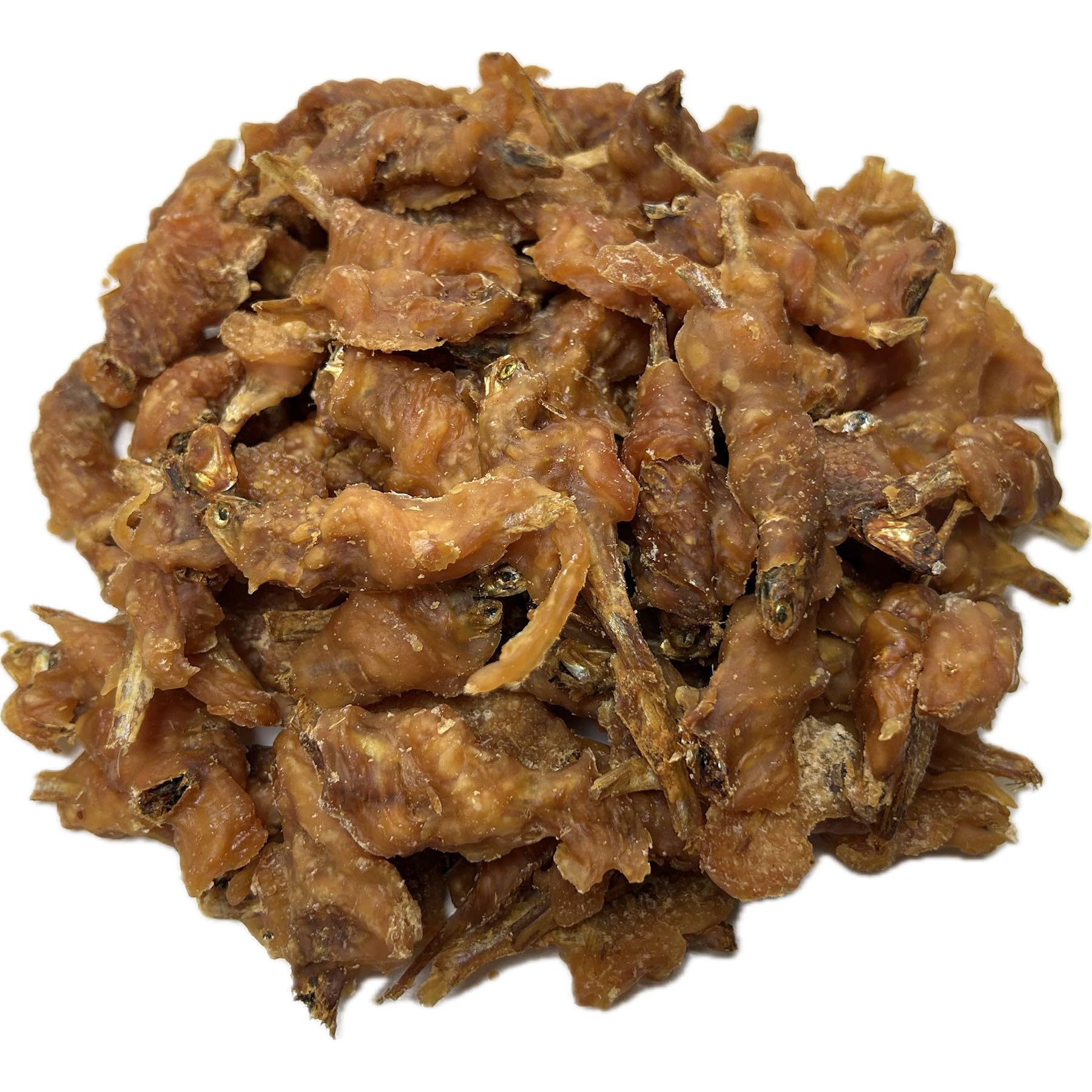 DriedDogTreats Sprats Wrapped in Chicken for Dogs 500g (95–100 pcs) - High Protein Natural Dog Treats - Crunchy & Chewy Training Snacks - Low Fat Treats for All Breeds & Sizes - Resealable Pack