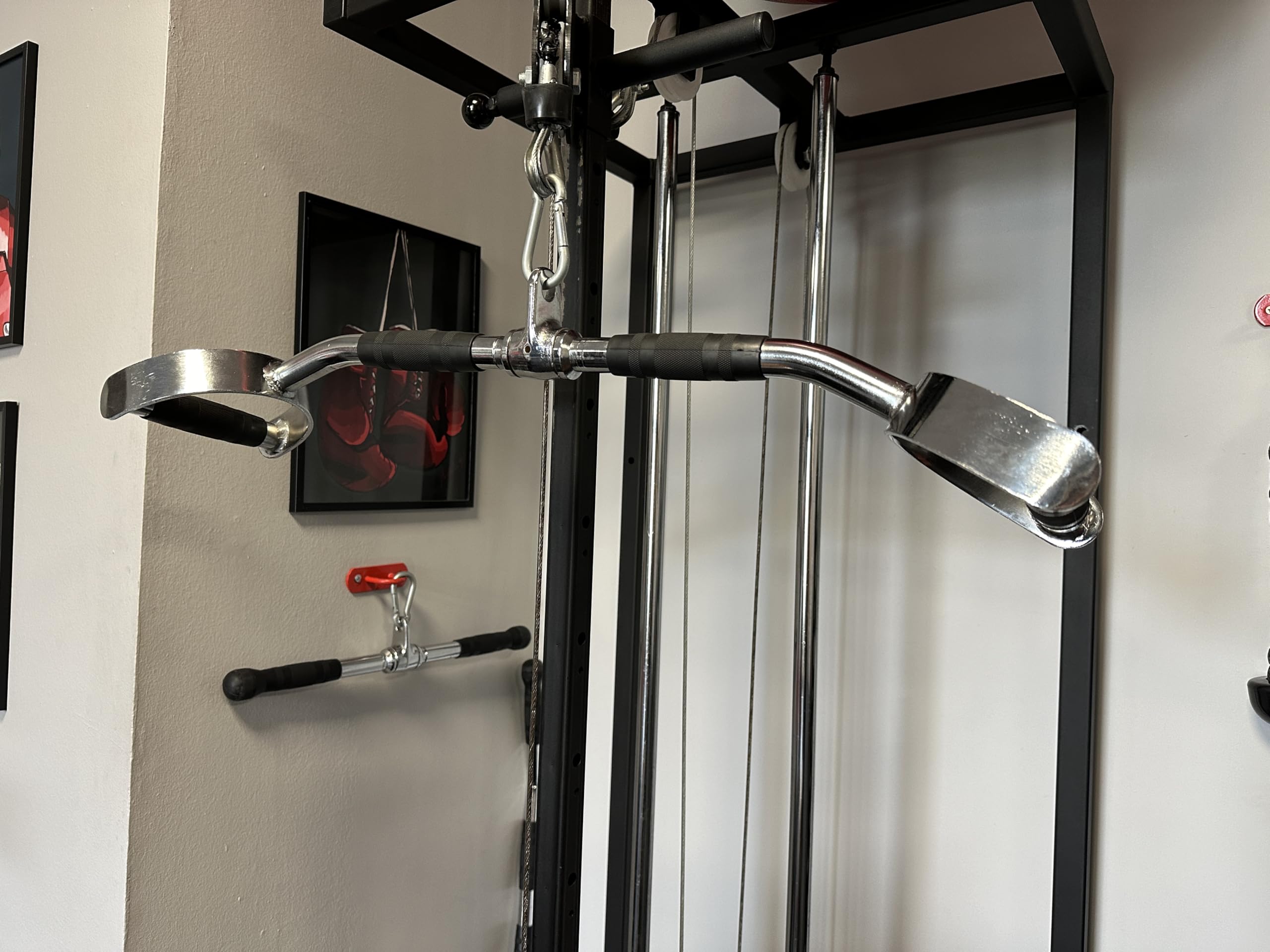Accessoires Machine à Câble – Barre V 70 Cm, Barre Droite 50 Cm, Poignée Double D, Poignée D Rotative, Corde Triceps 120 Cm Extra-Longue – Dos Biceps Triceps Épaules, Maison & Salle