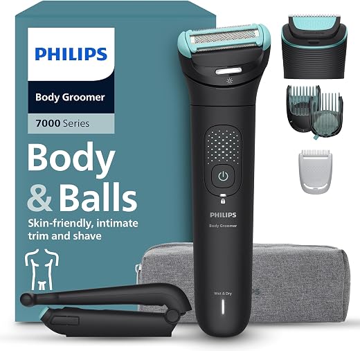 🚫 [CADUCADO] 🔥 Philips Body Shaver S7000 – Men’s Trimmer with 2D Interchangeable Pivoting Head, Triple Protect System, Suitable for Shower and Intimate Area, 120 min. Autonomy, BG7480/15