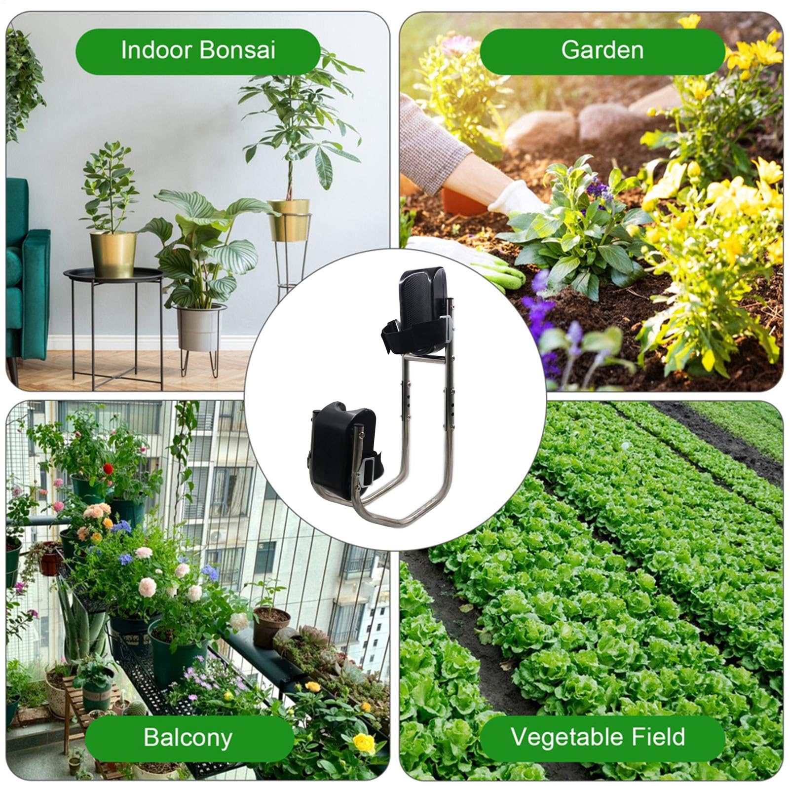 Asiento de Rodillas para Jardinería 2 en 1 Asiento Ergonómico Desmontable | Almohadilla de Rodillas para Jardinería Para Mujeres Hombres Soporte Tobillo Trabajo al Aire Libre Construcción