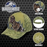 Vista 2 de Jurassic World - Gorra de béisbol para niños de 3 a 9 años, ajustable Jurassic World, Mundo Jurrasic
