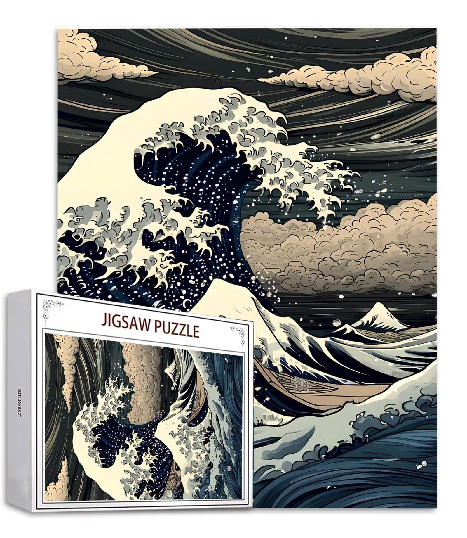 Puzzle 3000 Pieces, Puzzle Japon Jigsaw Bois Adulte, Jigsaw pour Adultes Jeu éducatif défi Jouet Jigsaw 3000 Pieces Adultes Flots Puzzles Classiques, Cadeau Fille/Garcon DIY Maison Décoration S-877