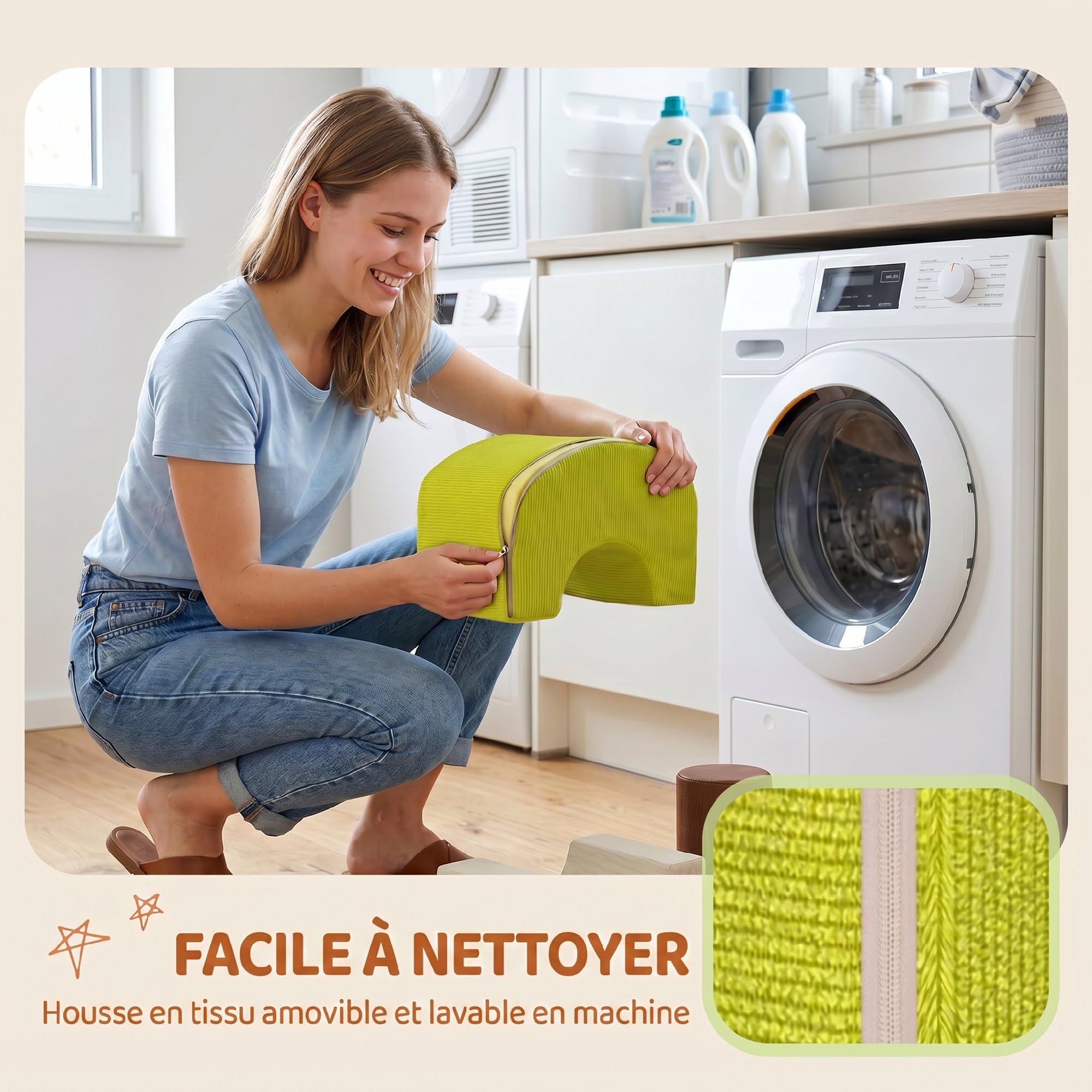 AIYAPLAY Parcours motricité bébé 5PCS Module Mousse Souple Multicolore | Housse Velours Côtelé, Blocs de Construction Éducatifs, Jouets Éducatifs Enfants d'Âge Préscolaire