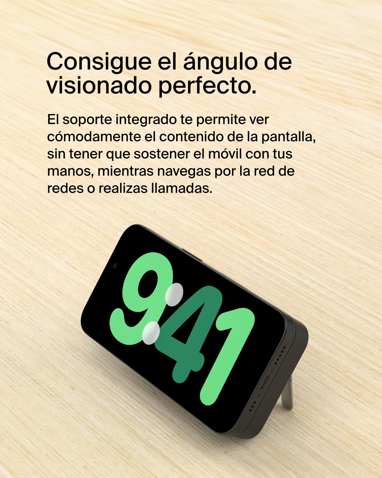 Belkin BoostCharge Pro Batería Externa Inalámbrica de 5000mAh con Qi2, Cargador portátil Compatible con MagSafe + Soporte Caballete, batería portatil para Phone 16, iPhone 15, 14, 13 y Otros, Negro