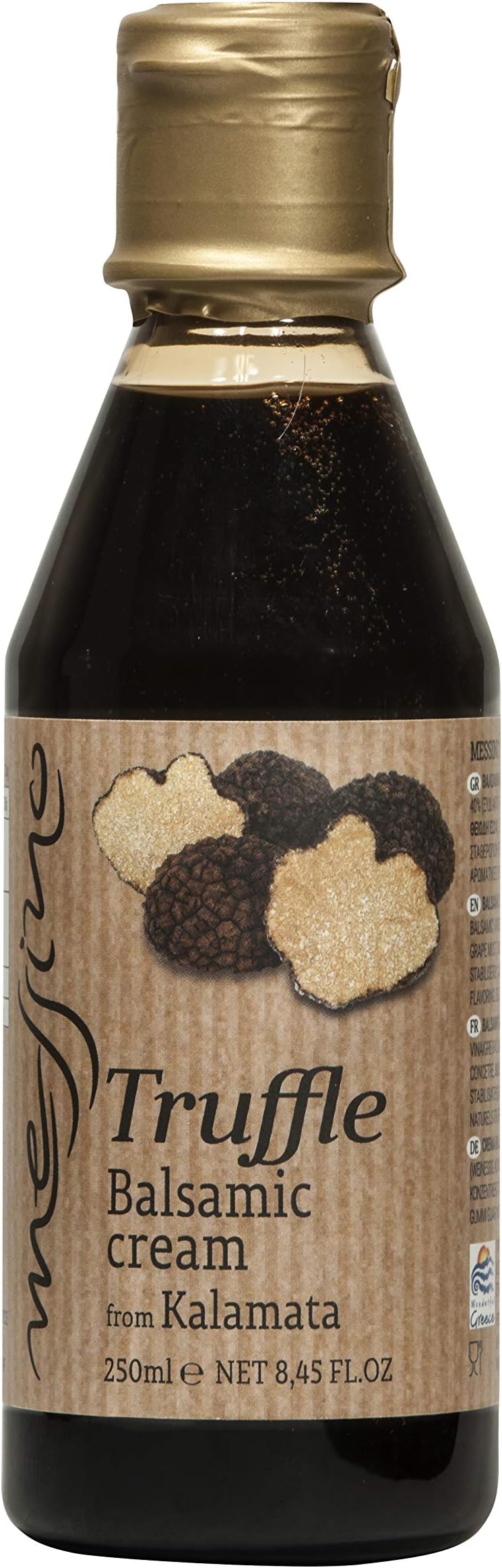 Messino Balsamic Truffle Glaze, 250 ml โ Gourmet Balsamic Reduction with Truffle for Drizzling, Meat & Finishing