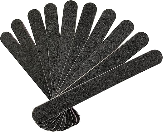 Nail File 10 PCS Professional Double Sided 100/180 Grit Nail Files Emery Board Black Manicure Pedicure Tool and Nail Buffering Files