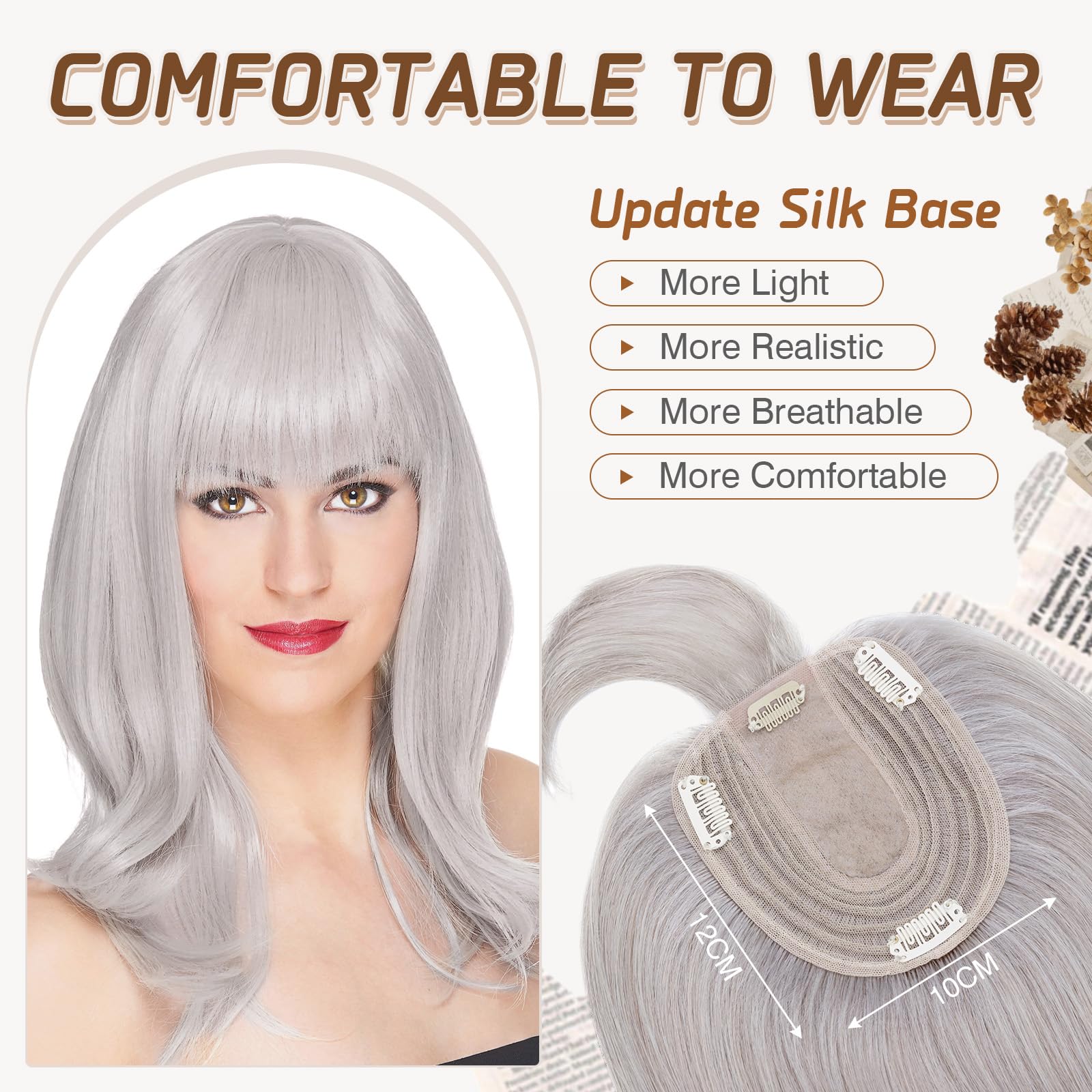 Amazon.com : Rich Choices Real Human Hair Toppers for Women  display picture 1