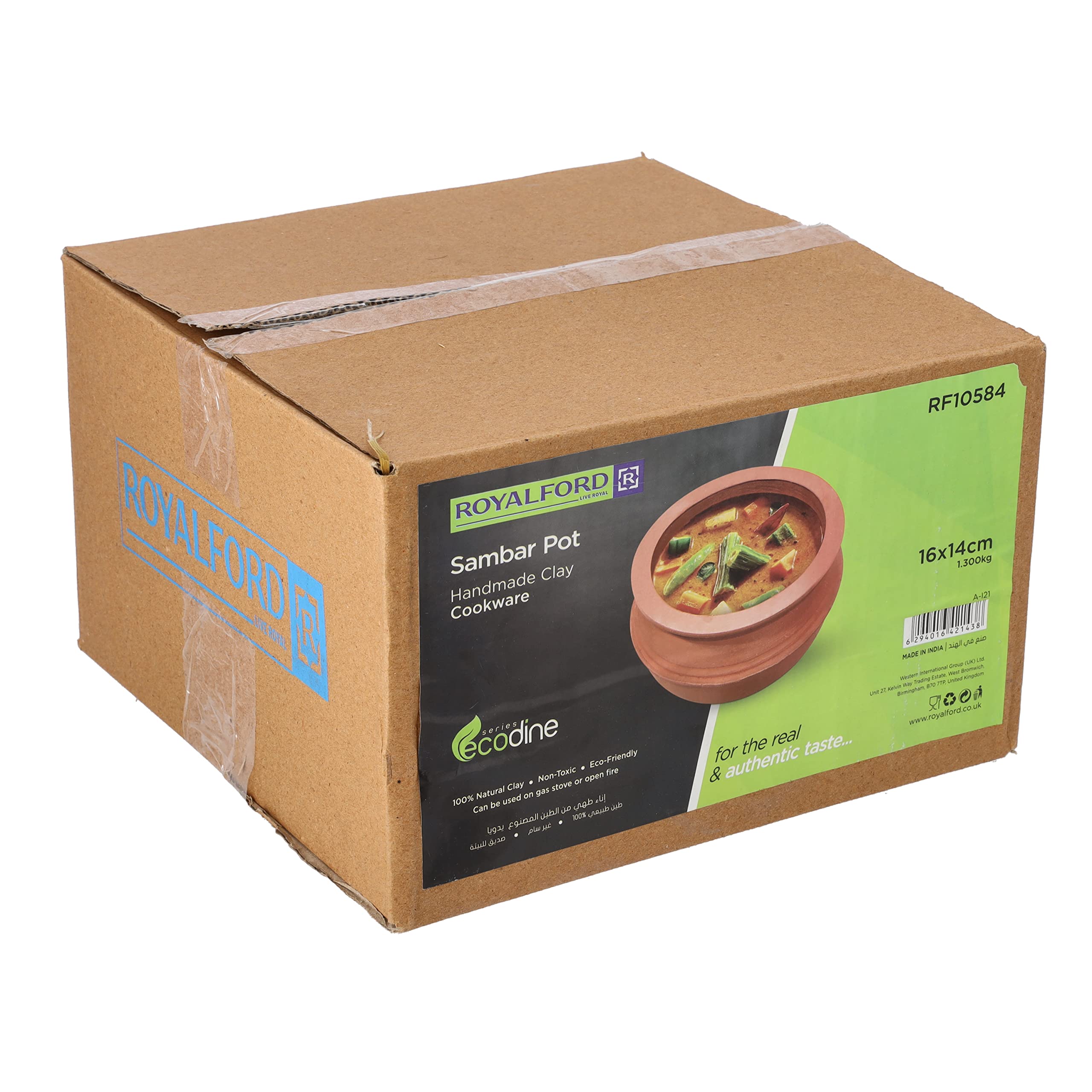 Buy Royalford Sambar Pot, Handmade Clay Cookware, RF10584 100 Natural