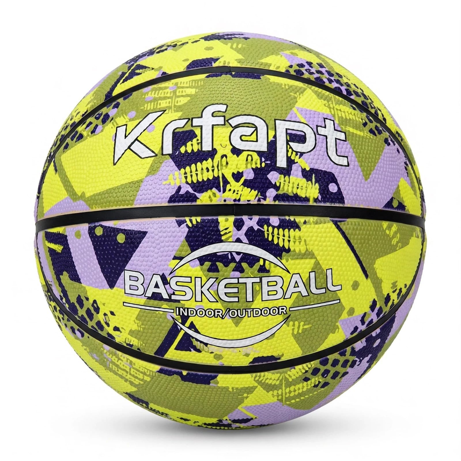 Krfapt Basketball Kids Size 5 & 3 Size 7 - Soft Mini Ball with Grippy Surface, Ideal for School & Training (Outdoor/Indoor) (Yellow, 5)