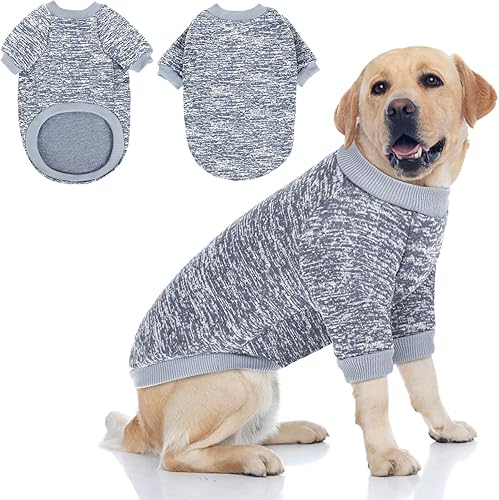 Queenmore Suéter para perro grande suéter de forro polar cálido para perros de tamaño mediano y grande suéter de invierno para perro suéter suave