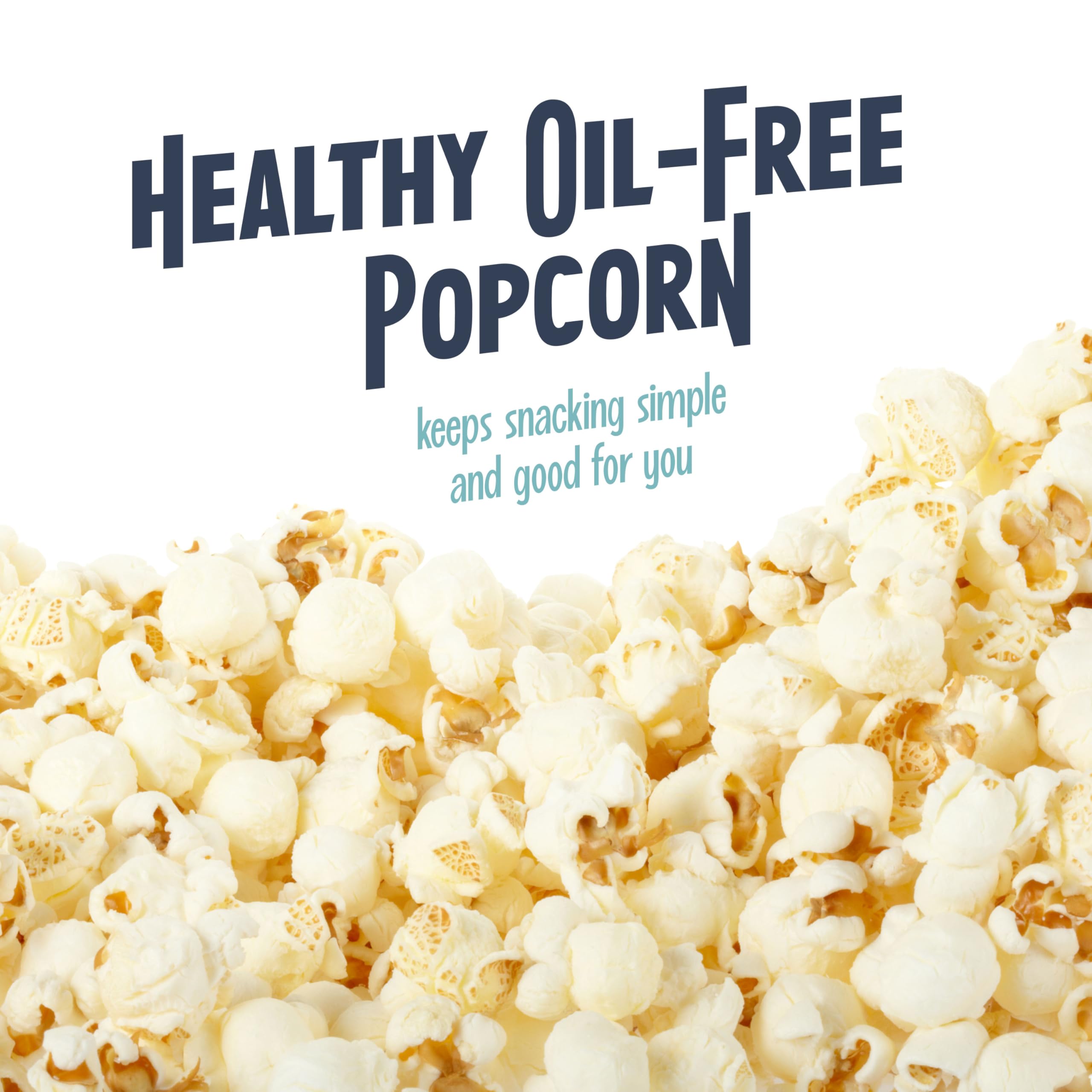 Nostalgia Macchina per popcorn ad aria calda retrò, 12 tazze senza olio, piano di lavoro con tazza di misurazione, snack sani e serata cinema, acqua
