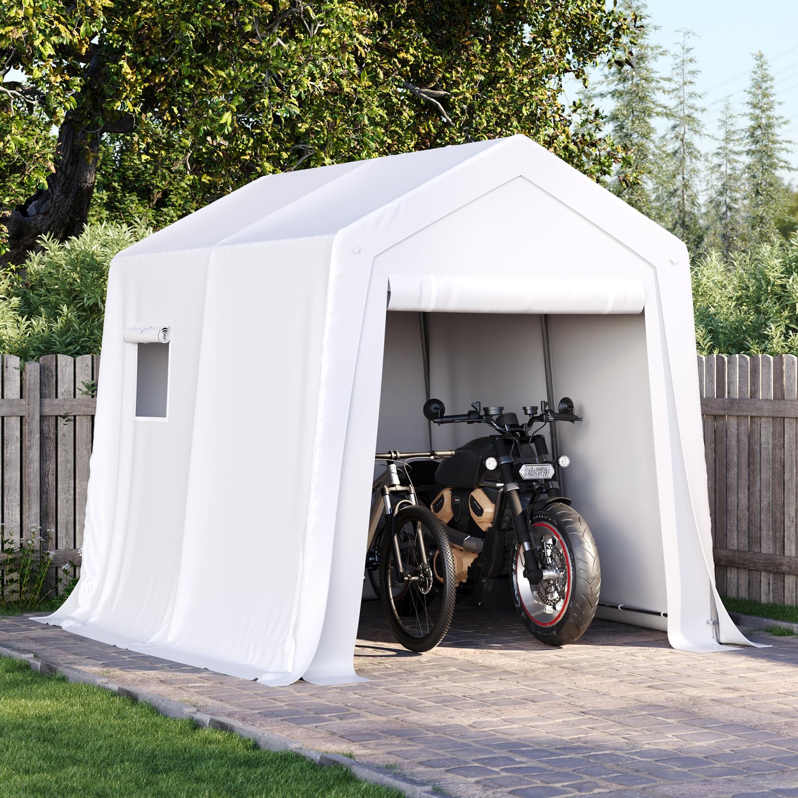 Amazon.com: Aoxun 6x8x7 FT Outdoor Portable Storage Shed Tent with