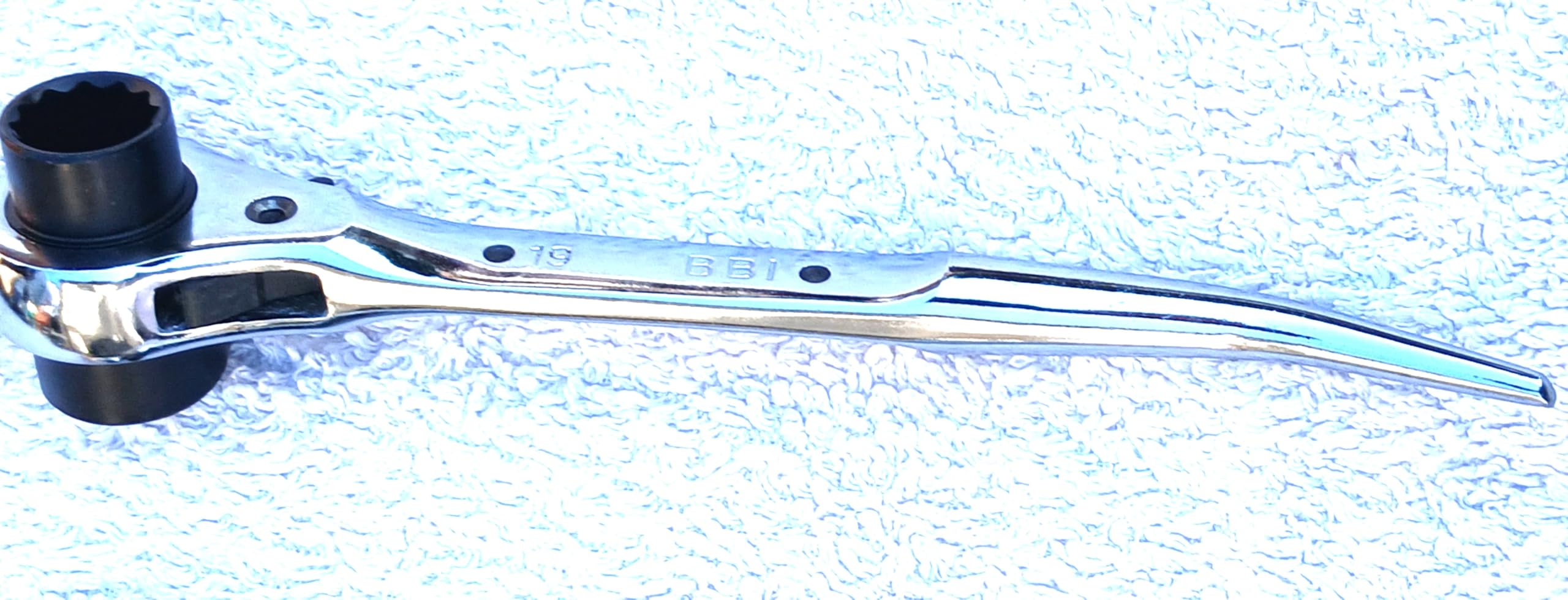 Bbi Ltd Silver Scaffolding Ratchet Podger Spanner 19Mm & 21Mm Wrench Steel Podger End 10'' Long Uk Seller