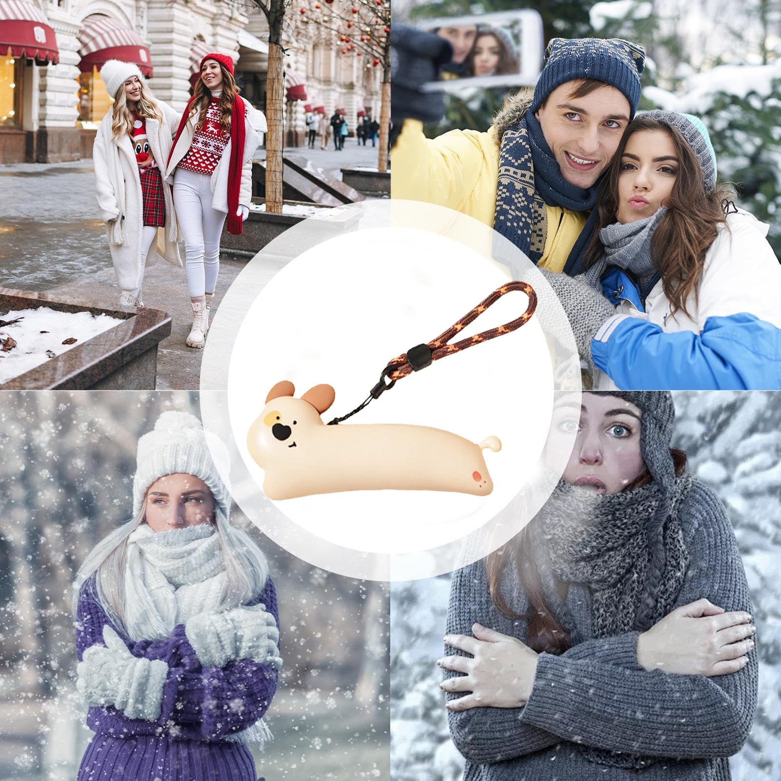 2 scaldamani ricaricabili da 2500 mAh, riscaldatori elettrici portatili, a riscaldamento rapido, scaldamani tascabili con protezione sicura, ideale come regalo invernale