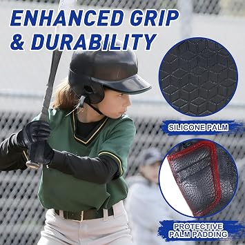 HANDLANDY HLDD Baseball Batting Gloves Durable Grip, Breathable Softball Batting Gloves for Adults Youth Kids Gift for Players