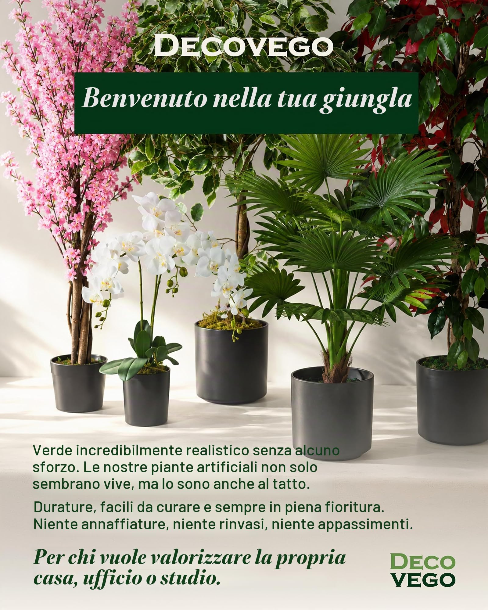 Decovego Acero Pianta Albero Artificiale Plastica 180cm Foglie Rosse