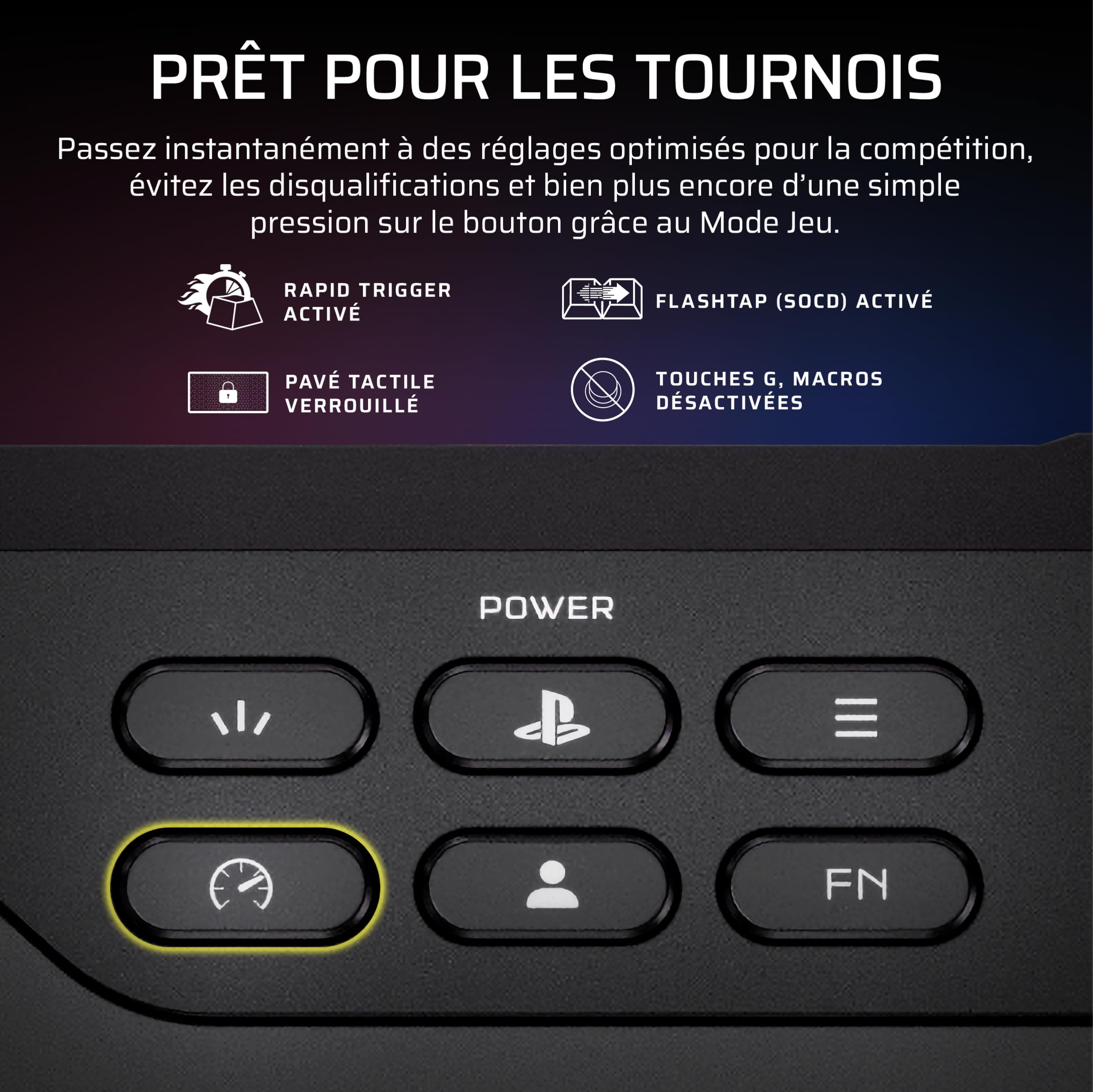 Corsair NOVABLADE PRO Contrôleur sans fil à effet Hall, sans levier – Noir | PS5, PS4, PC, 15 boutons, Éclairage RGB 360°, Fréquence d’interrogation de 1 000 Hz, Connexion sans fil 2,4 GHz, SOCD