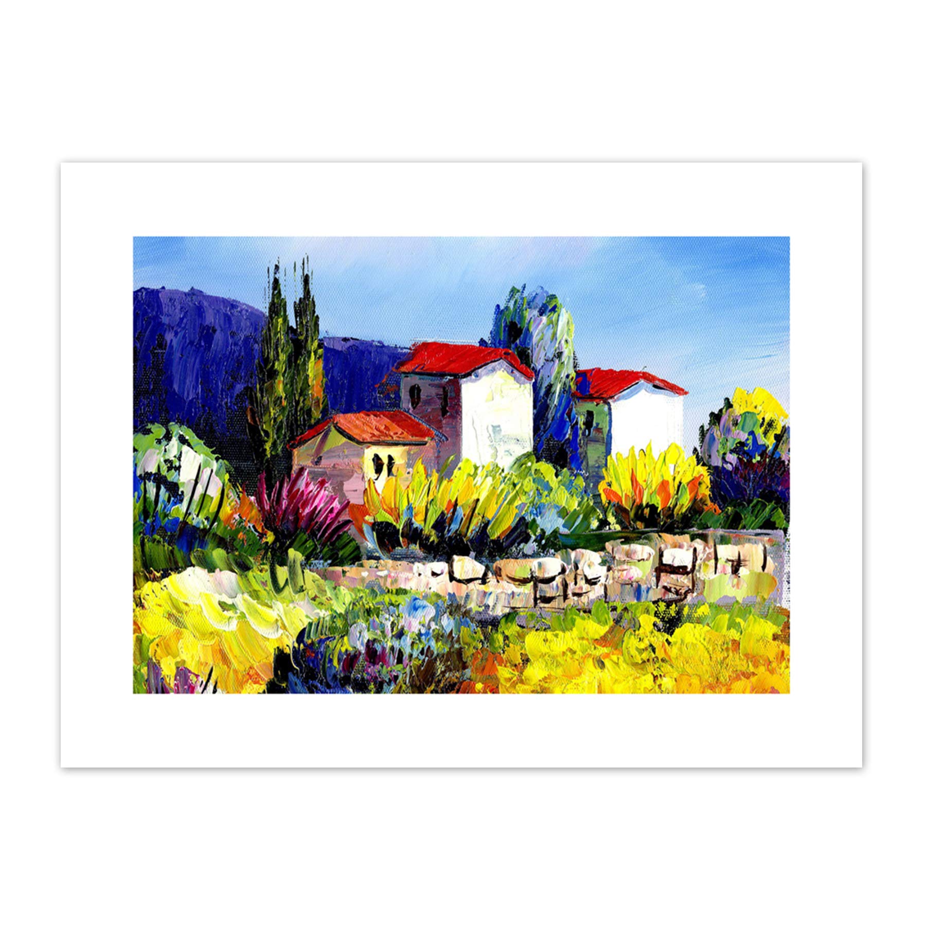 Fine Art PrintsFine Art Prints Country Village Painting Canvas Wall
