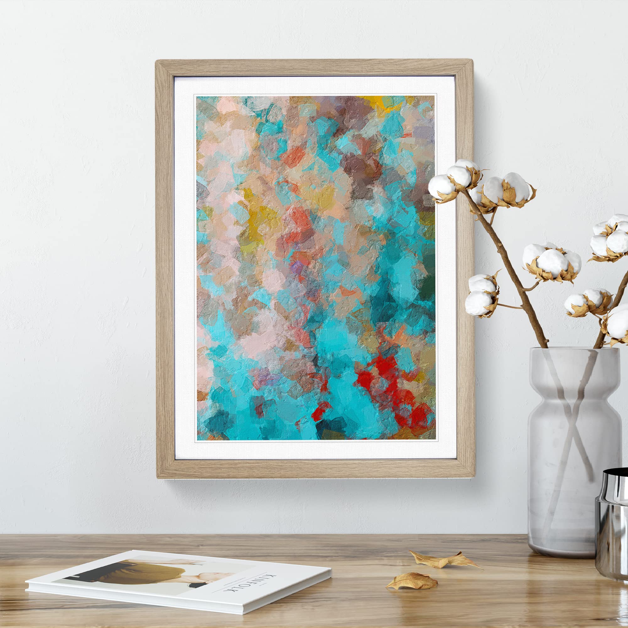 Even The Score Abstract Framed Print, Oak, A3 (34 x 46 cm) - Image 2