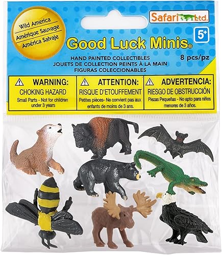 Miniatura 1 de Safari Ltd. Wild America Pack - Mini figuras de vida silvestre de América del Norte - Juego de juguetes educativos para niños, niñas y niños a