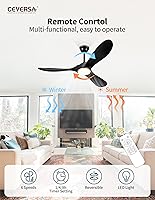 Vista 19 de 42 Inch Low Profile Ceiling Fans with Lights and Remote, Flush Mount Ceiling Fan with Lights, 3 Blades Solid Wood Dimmable Walnut Easy Installation