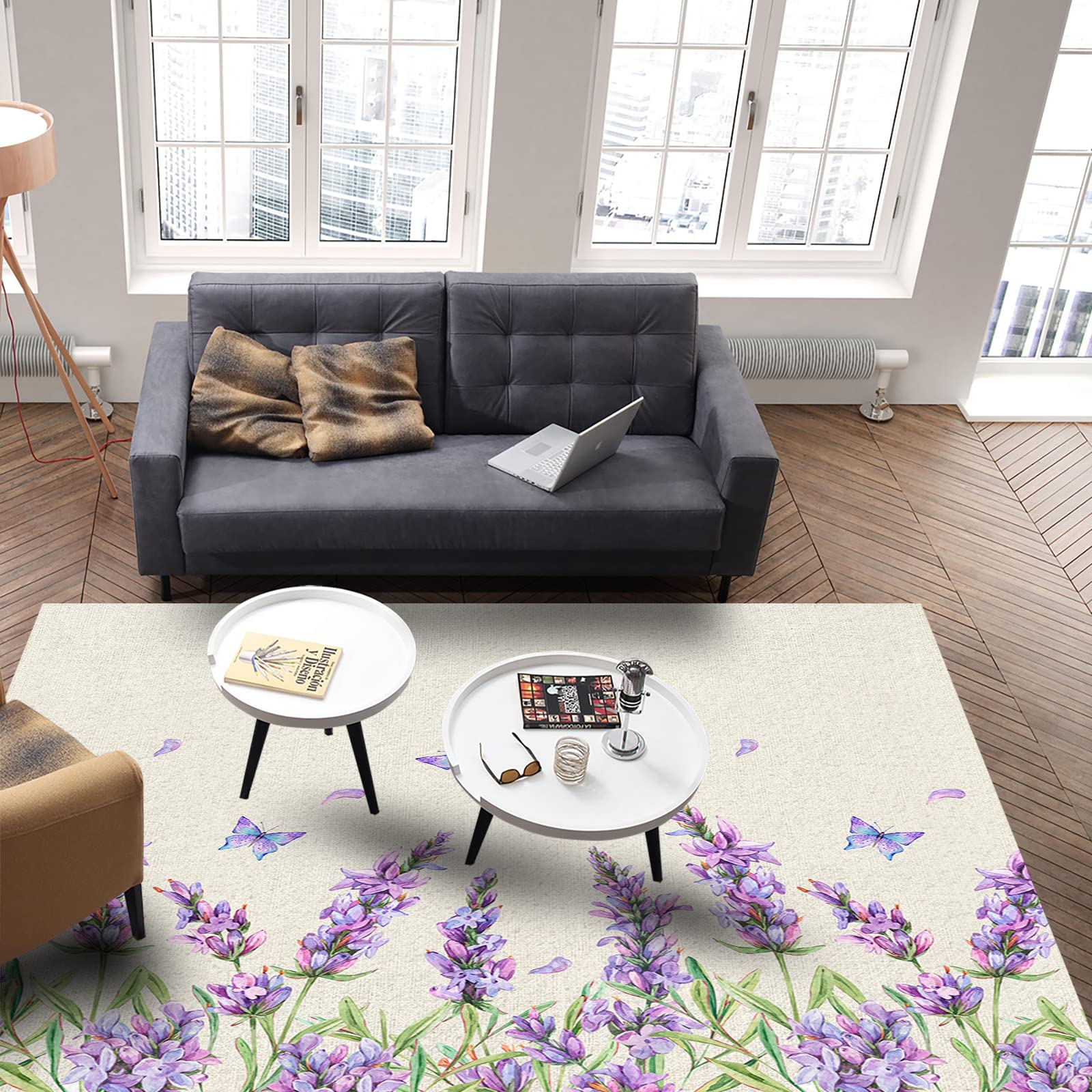 Amazon.com: Purple Lavender Area Rug 2' x 3' - Blue