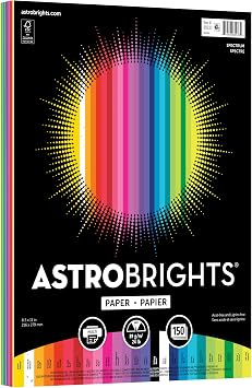 Astrobrights Colored Paper, 8.5 x 11, 24 lb/89 gsm, Spectrum 25-Color Assortment, 150 Sheets