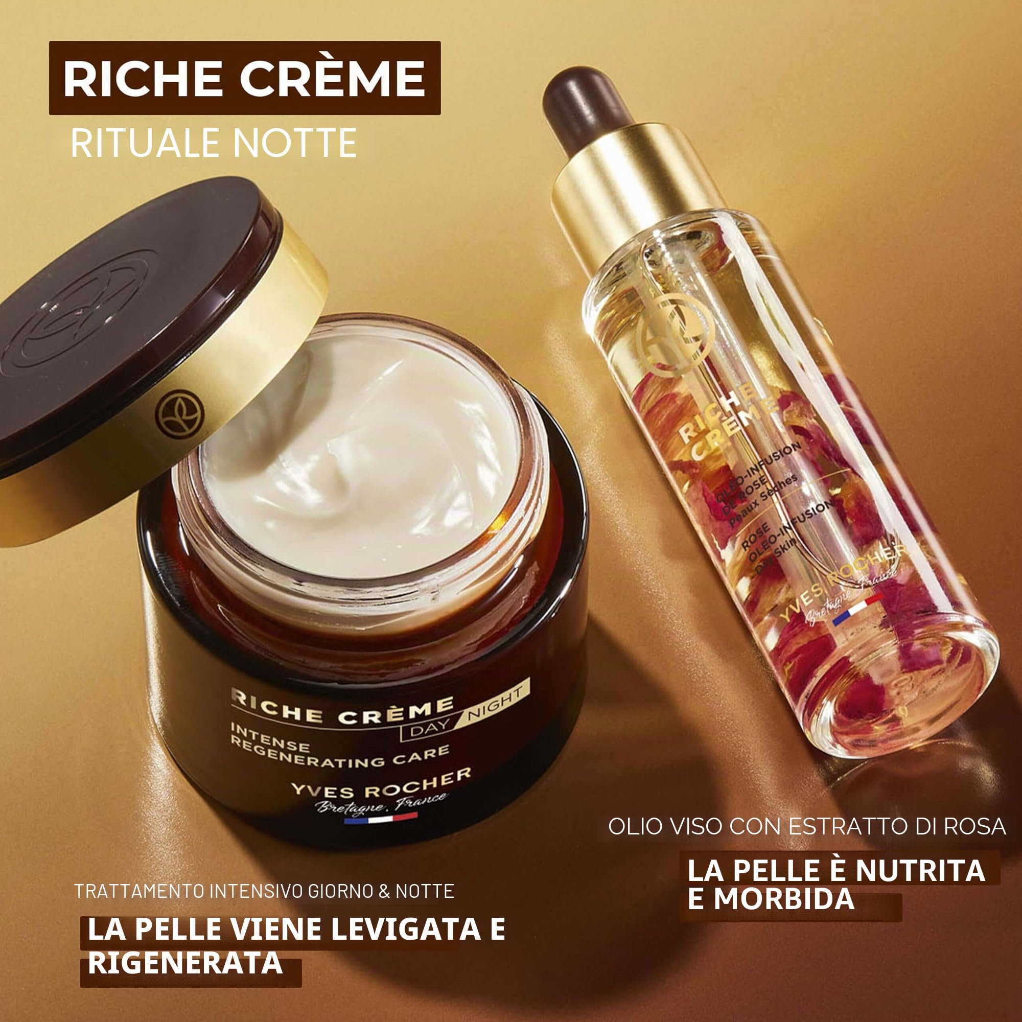 Yves Rocher, crema intensiva per la cura del viso, giorno e notte, confezione da 75 ml (etichetta in lingua italiana non garantita)Ricostruisce, rigenera, riempie le rughe.Composta da 30 oli preziosi.
