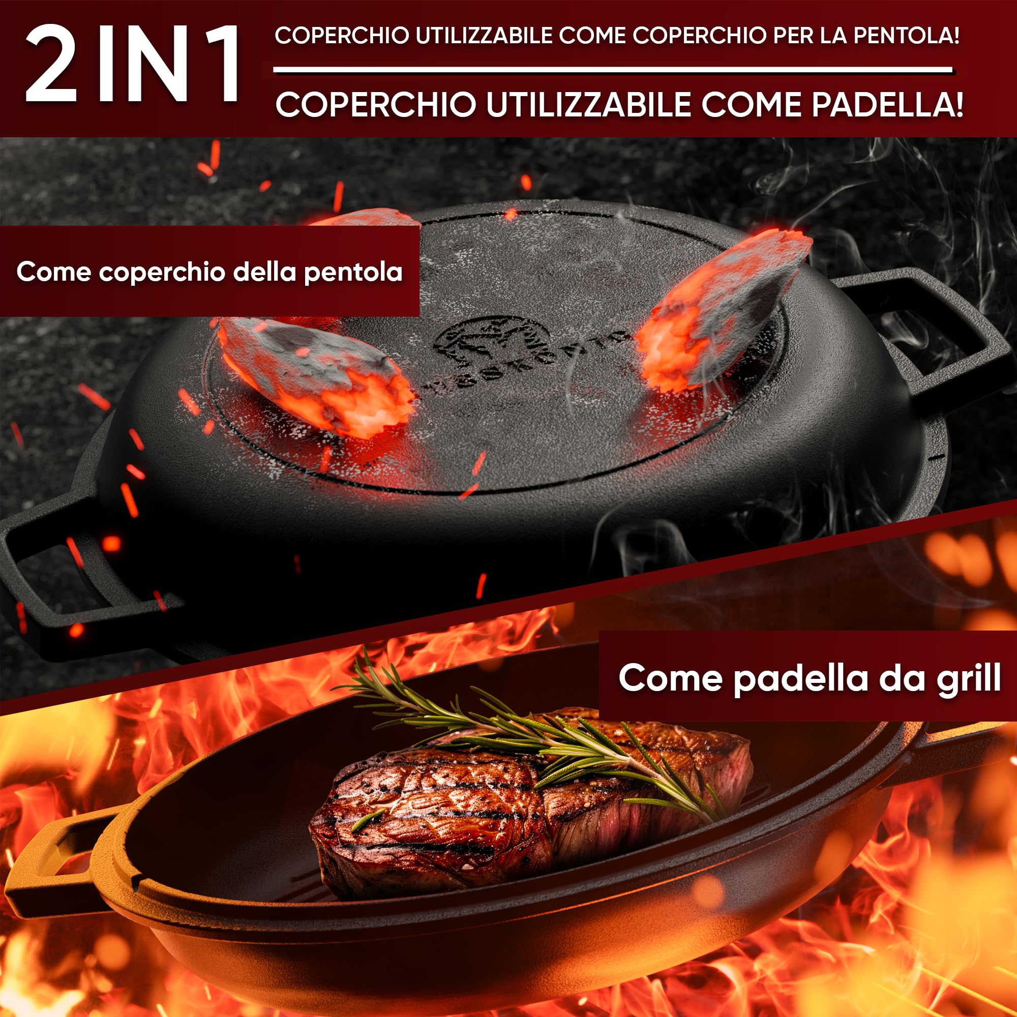 GUSSKÖNIG Dutch Oven - 2 In 1 Pentola In Ghisa | FindTheDeal