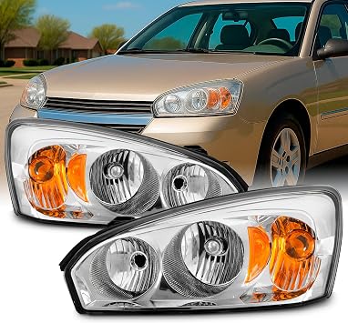 AKKON - Fits 2004-2007 Chevy Malibu 2008 Malibu Classic Model [OE Style] Headlight Driver+Passenger Pair Headlamp
