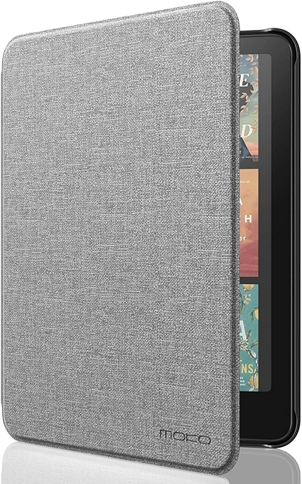 MoKo 轻便保护壳适用于2024年全新7寸Kindle Paperwhite及Colorsoft Signature Edition，牛仔灰