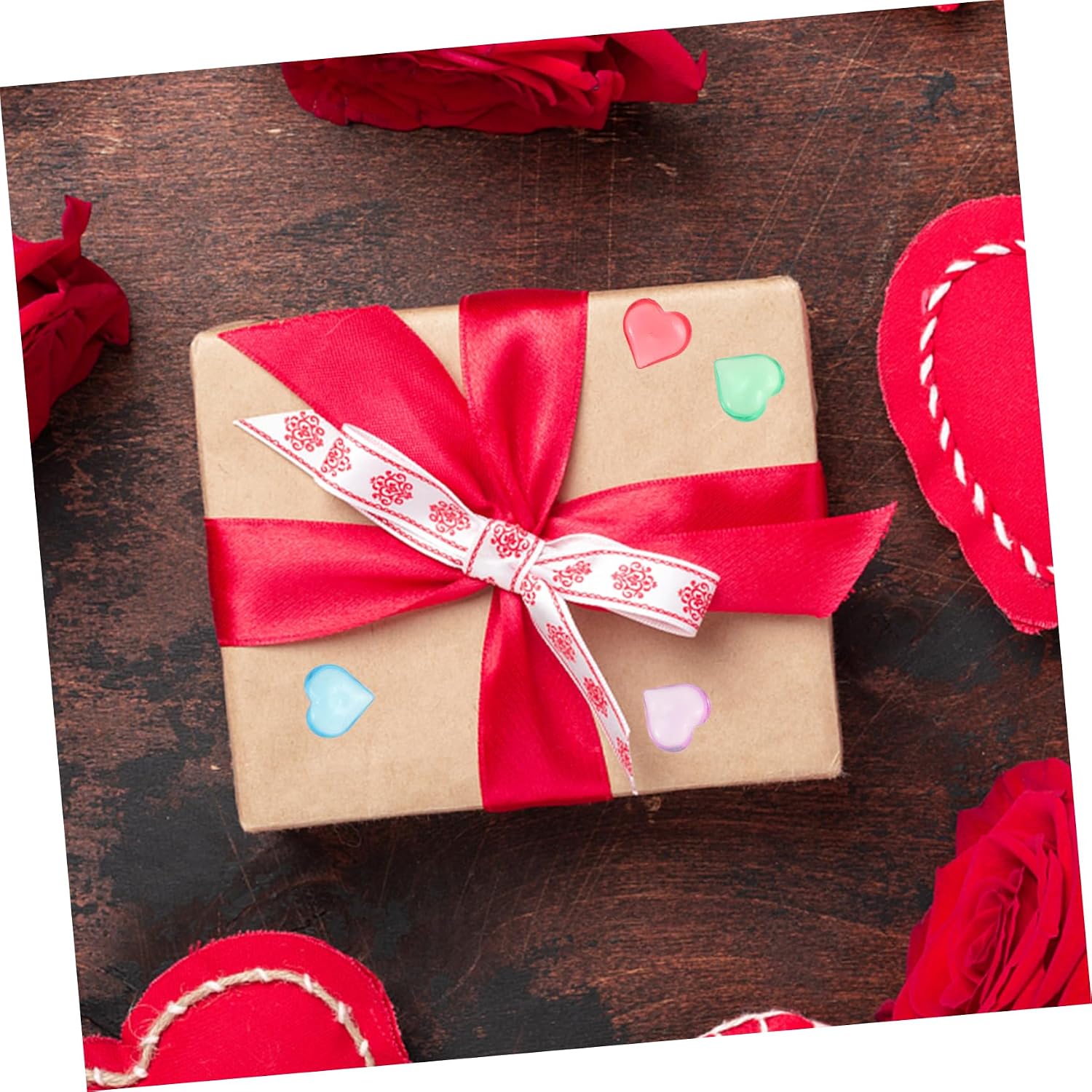 1bag Acrylic Heart Decorations Mixed Heart Shaped Gems for Wedding Table Scatter Party Favors Vase Filler Valentine Day Decor