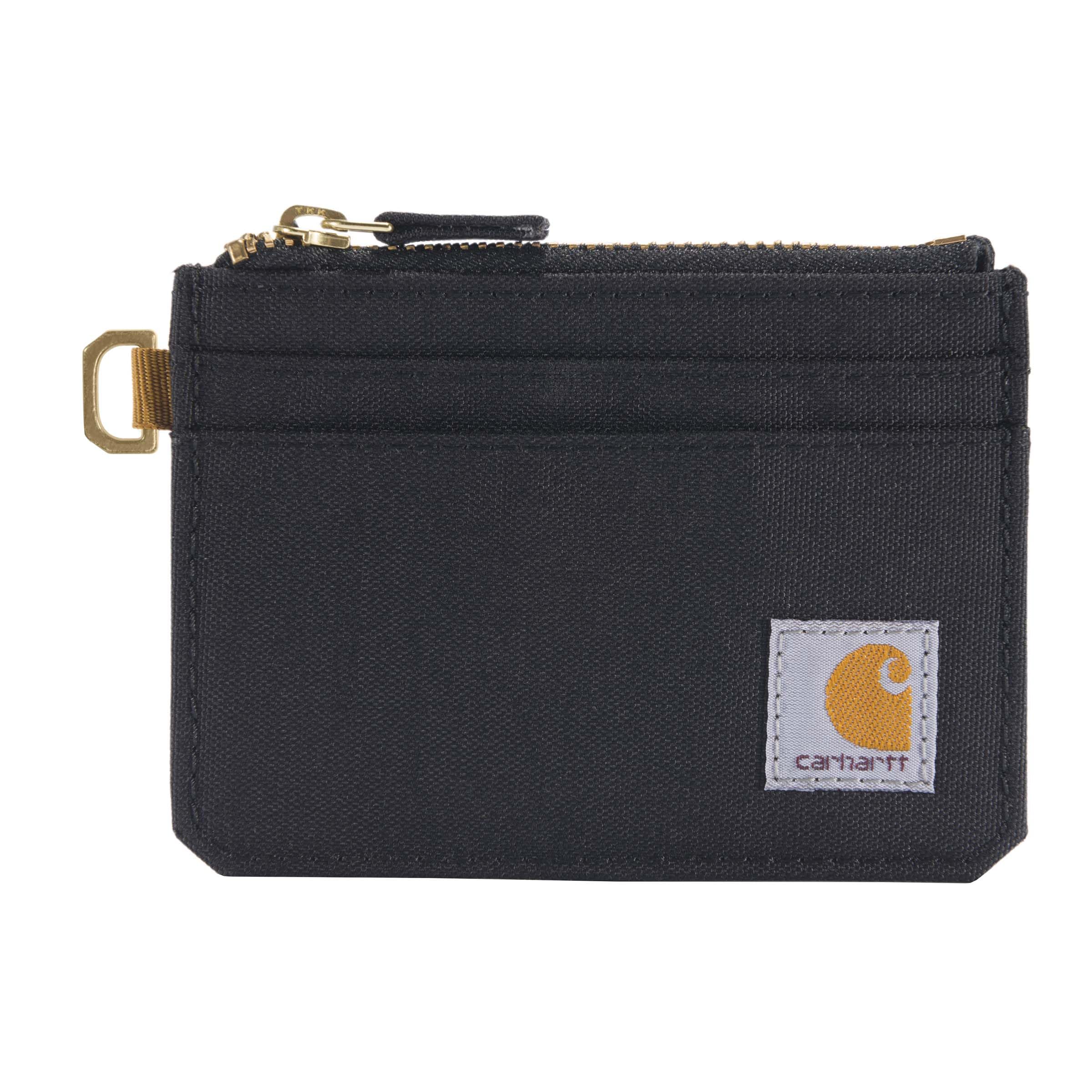 Carhartt Monedero para Mujer de Nailon 700D con Cremallera, Opciones para Guardar Tarjetas y Tarjetas de crédito, Color Negro (Card Keeper), tamaño único, Cartera con Cremallera de Nailon 700D
