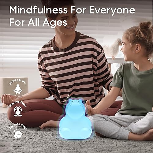 Miniatura 3 de Breathing Pal 'Hugo' - Luz de respiración de atención plena, luz de respiración guiada de meditación visual, artículos de alivio de ansiedad para