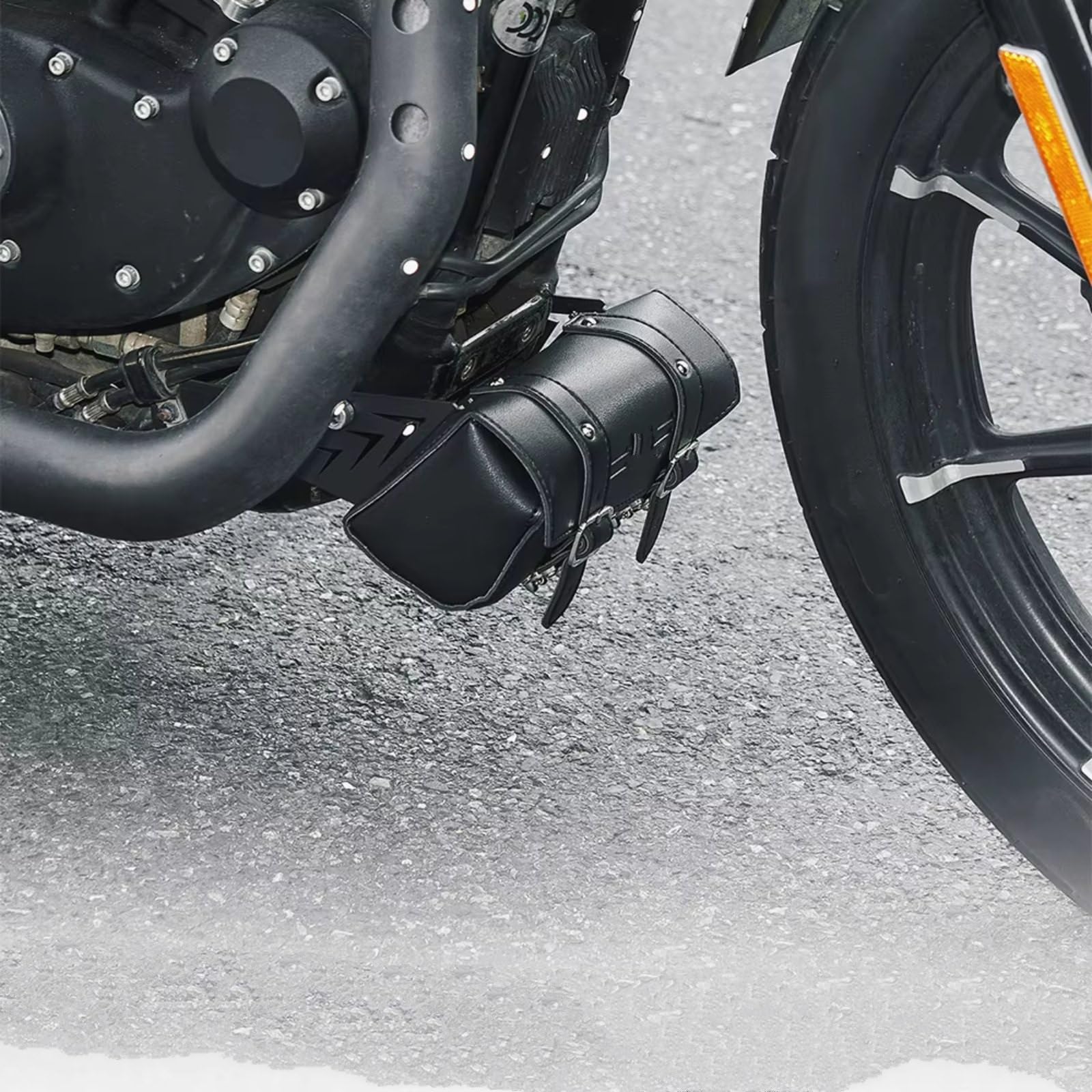 Compatibile Con Sportster Per Xl 1200 Iron 883 50 2004-2023 Borsa Portaoggetti Moto Down Tube Downtube Parti Di Utensili Sacche Moto