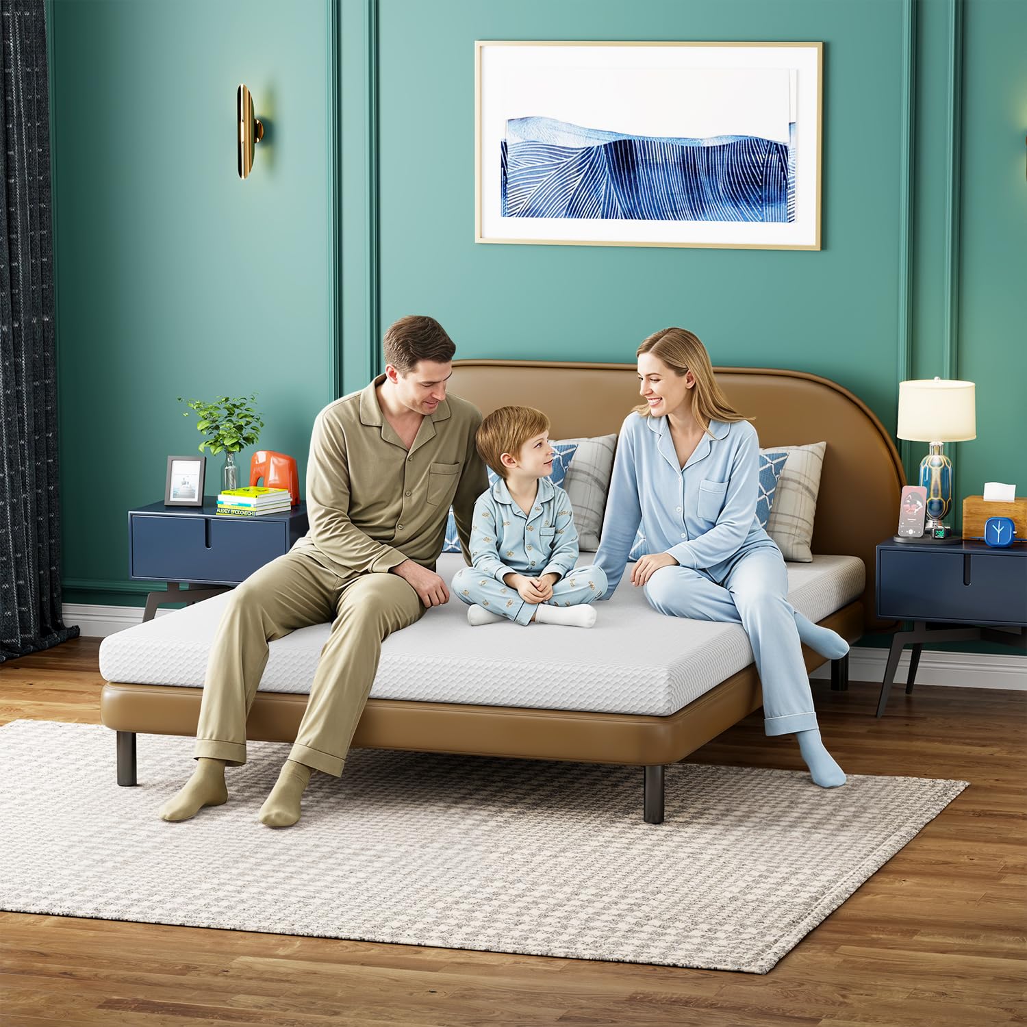 FDW | 5 Inch Queen Mattress | Medium Firm | Gel Memory Foam Mattress | White | Bed in a Box, CertiPUR-US Certified | Pressure Relief, Cooling Ventilated Foam | Washable Removable Cover
